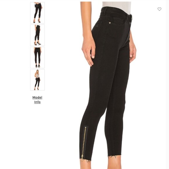 DL1961 FARROW INSTASLIM ANKLE JEANS BLACK - Picture 1 of 11
